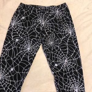 Fleece lined spiderweb leggings